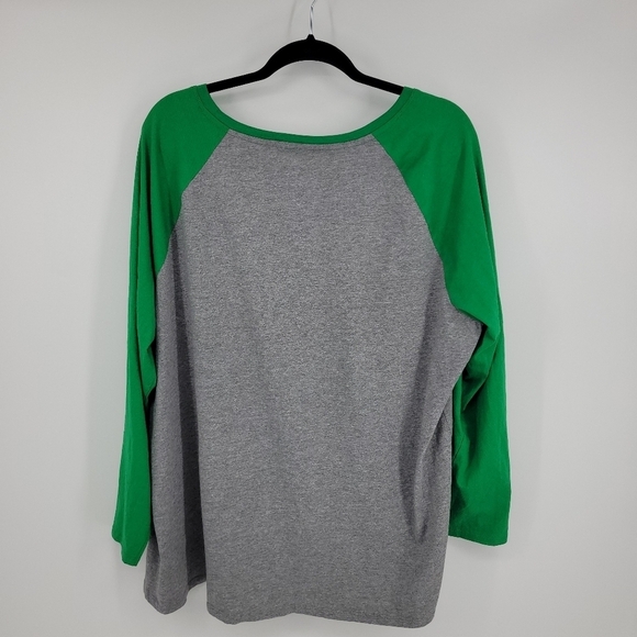 Made in Bangladesh Womens Metallic 4 Leaf Clover Longsleeve T-Shirt Size 3X - Picture 3 of 7